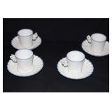 4 DEMITASSE CUPS & SAUCERS