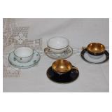 4 DEMITASSE CUPS & SAUCERS