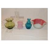 4 PCS COLLECTIBLE GLASSWARE