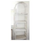 WHITE WICKER SHELF