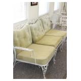 3 PC WROUGHT IRON SOFA