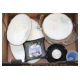 WDGWOOD VASE, PLATES, ASHTRAYS
