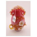 VICTORIAN STYLE CASED ART GLASS VASE