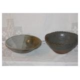 2 POTTERY BOWLS