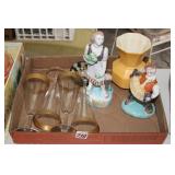 STEMWARE, FIGURINES & VASE