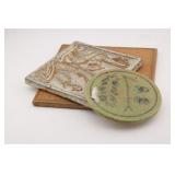 (3) PIGEON FORGE POTTERY TRIVETS