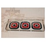 WALTHER KRISTALLGLAS ART GLASS TRAY