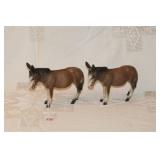 PAIR 1960'S DIAMOND HARD PLASTIC DONKEYS
