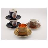 (4) DEMITASSE CUPS & SAUCERS