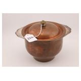 PURE COPPER STERLING SILVER COVERED DISH