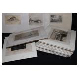 (20) MATTED PRINTS, ETCHINGS ETC.