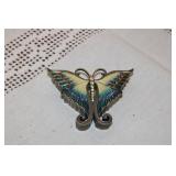 SMALL ENAMELED BUTTERFLY BOX