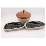 3) PIGEON FORGE POTTERY CONVENTION TYPE PIECES