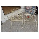 PAIR FOLDING WROUGHT IRON MAGAZINE HOLDERS