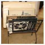 MAGAZINE HOLDER WITH ART RELATED BOOKS