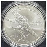 2012 INFANTRY SOLDIER UNC SILVER DOLLAR -