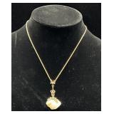 14K GOLD - 16" CHAIN NECKLACE WITH 14K GOLD