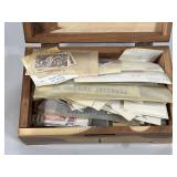 VIRGINIA SOUVENIR CEDAR BOX W/ ASSORTED LOOSE