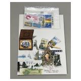 (4) COMMEMORATIVE MINT STAMP SETS - 1981, 1982,