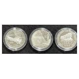1994 US VETERANS SILVER DOLLAR 3-COIN PROOF SET -