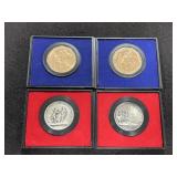 (4) BICENTENNIAL MEDALS - (2) PEWTER (2) BRONZE