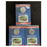 (3) 5-PACK STATE QUARTER & STAMP SETS - ISSUE 15