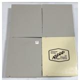 (4) PLASTIC STORAGE BOXES W/ ASSORTED STAMPS.