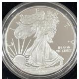 2008 - W PROOF SILVER EAGLE -BOX & COA - 99.9%