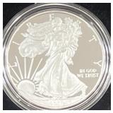 2008 - W PROOF SILVER EAGLE -BOX & COA - 99.9%