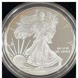 2008 - W PROOF SILVER EAGLE -BOX & COA - 99.9%