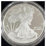 2008 - W PROOF SILVER EAGLE -BOX & COA - 99.9%