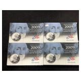 (4) 2009 DC & US TERRITORIES QUARTERS PROOF SETS