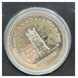 1977 CANADIAN "THRONE OF THE SENATE" SILVER DOLLAR