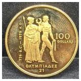 1976 CANADIAN OLYMPIC GOLD PROOF COIN - 22K GOLD