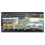 (5) AMERICA THE BEAUTIFUL 3-COIN QUARTERS SET -
