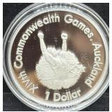 1989 NEW ZEALAND PROOF SILVER DOLLAR - 92.5%