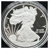 2012 PROOF SILVER EAGLE - BOX & COA - 99.9% SILVER