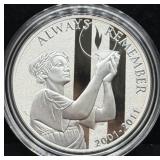 2011 SEPT 11 NATIONAL PROOF MEDAL - BOX & COA -