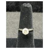 14K WHITE GOLD BRILLIANT CUT DIAMOND SOLITAIRE