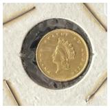 1855 TYPE 2 $1 GOLD COIN