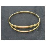 14K GOLD BANGLE STYLE BRACELET - MADE IN SPAIN -