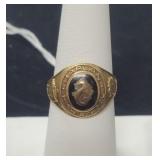 10K GOLD LADIES CLASS RING - 1960 HARLAN H.S. -