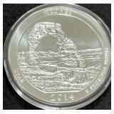 2014 AMERICA THE BEAUTIFUL 5 OZ UNC SILVER COIN -