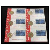 (6) BICENTENNIAL FIRST DAY COVER MEDALS - ASSTD.