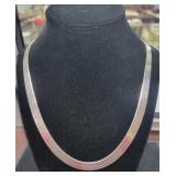 29" STERLING SILVER OMEGA STYLE NECKLACE -