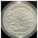 2014 AMERICA THE BEAUTIFUL 5 OZ UNC SILVER COIN -