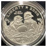 2008 BALD EAGLE PROOF CLAD HALF-DOLLAR - BOX & COA