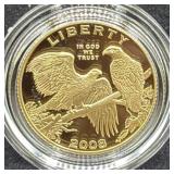 2008 BALD EAGLE PROOF $5 GOLD COIN -