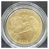 2008 BALD EAGLE UNC $5 GOLD COIN -