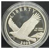 2008 BALD EAGLE PROOF SILVER DOLLAR -